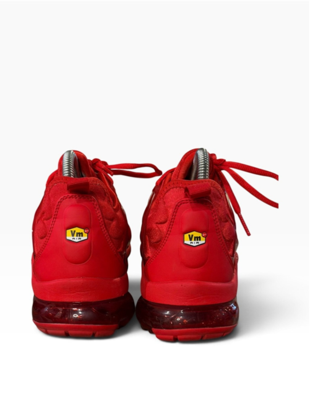 Nike Air VaporMax Plus Triple Red Sneakers Men's Size 9.5 CW6973-600 - Picture 5 of 10